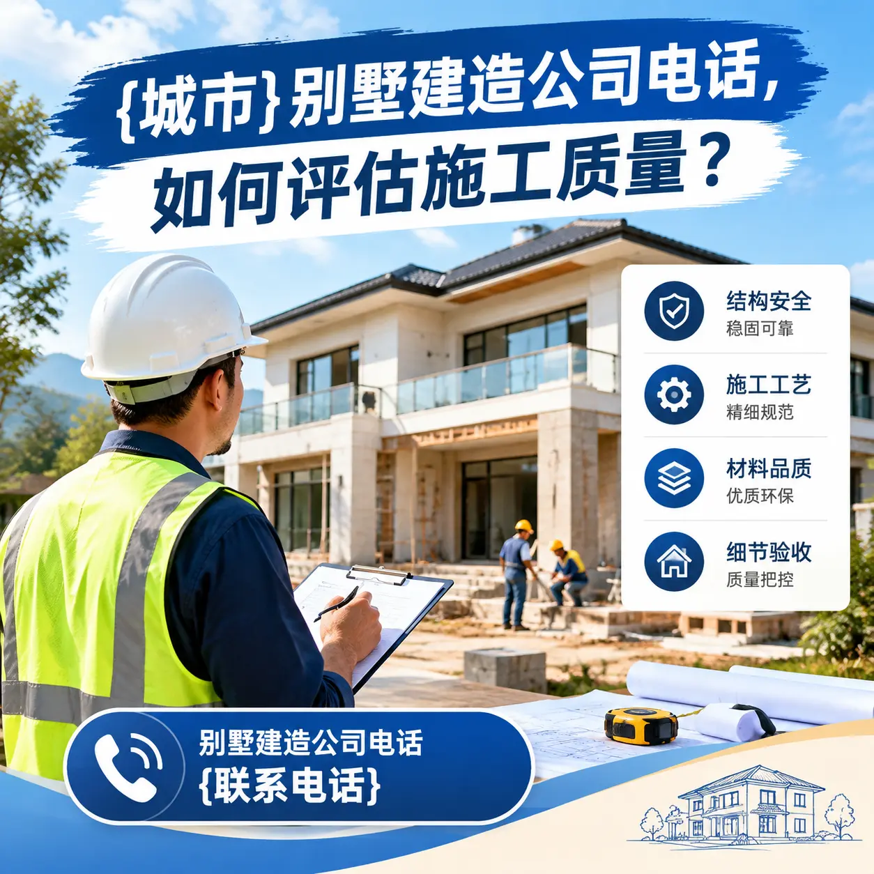 铜仁别墅建造公司电话，如何评估施工质量？
