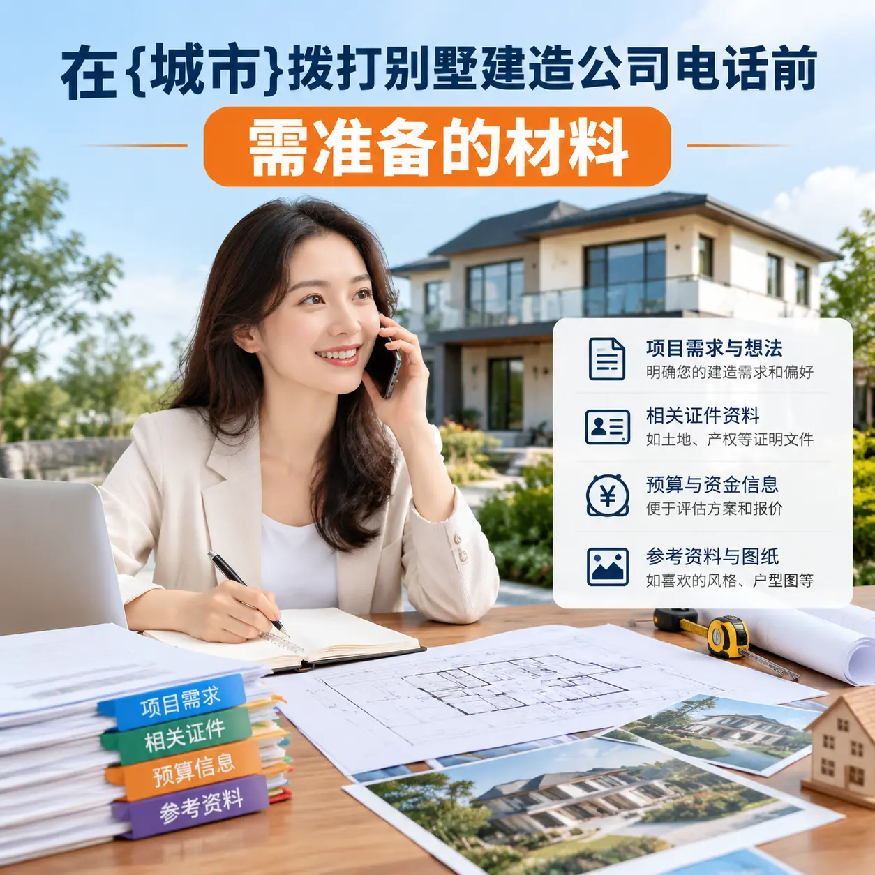 在铜仁拨打别墅建造公司电话前需准备的材料